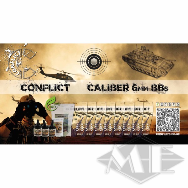 Bauzaun-Banner "Conflict 6mm BB's" 335 x 180 cm