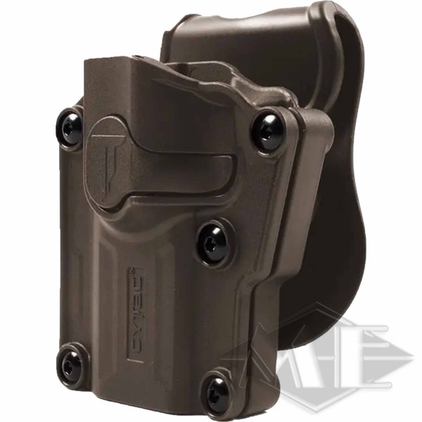 Cytac Mega-fit universal holster for left-handers Tan